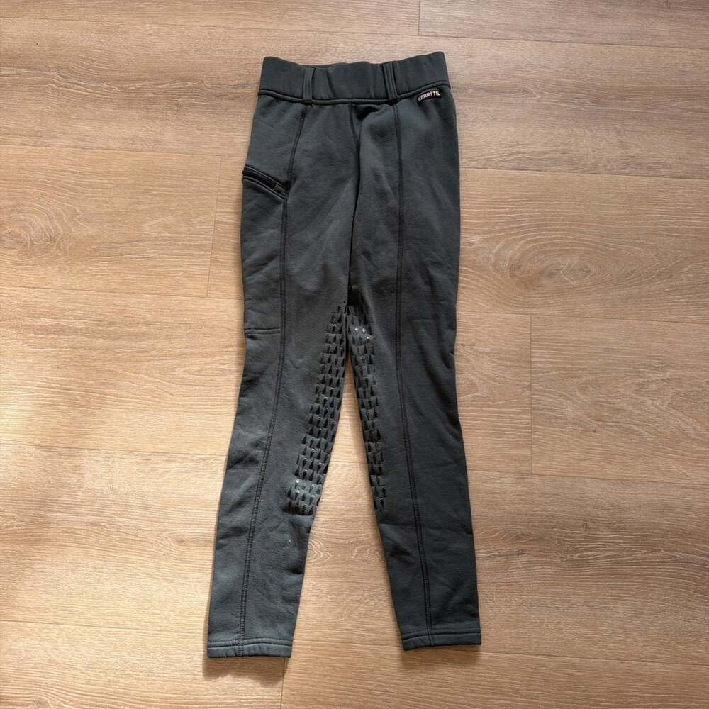 Kerrits Youth Equestrian Riding Stretch Pants Green Size XS (54)